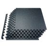 VEVOR 0.56 Inch Thick Gym Floor Mats, 6 Tiles Rubber Top with EVA Foam, 25" x 25" Gym Flooring Workout Mats with 25 sq.ft Coverage