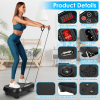 Vibration Plate Exercise Machine with 120 Speed Levels & 2 Resistance Bands