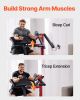 VEVOR Preacher Curl Machine, 2 in 1 Bicep Curl Machine and Triceps Extension Machine, Seated Arm Isolated Bicep Station