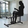 Steel Seated Calf Raise Machine Adjustable Leg Press Strength Training Gym Black