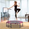 Hexagonal Jumparoo, 4.5ft Outdoor Bouncer with Adjustable Bar, Pink, for Youthful Explorers