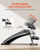 VEVOR Sit Up Bench, Curved Decline Ab Bench with Reverse Crunch Handle, with 6 Adjustable Height Setting, Heavy Duty Steel