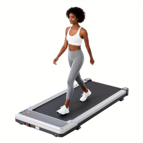 Walking Pad Treadmill - Compact & Portable Walking Pad, Quiet Operation, Adjustable Speed Settings (Option: Silver)