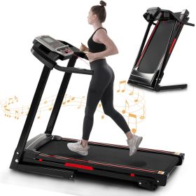Folding Treadmills for Home - 3.5HP Portable Foldable with Incline, Electric Treadmill for Running Walking Jogging Exercise with 12 Preset Programs (Color: as pic)