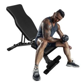 Weight Bench for Full Body Workout, Adjustable Strength Training Sit-up Chair, Multi-Purpose Foldable incline/decline Bench (Color: as pic)