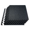 VEVOR 0.56 Inch Thick Gym Floor Mats, 12 Tiles Rubber Top with EVA Foam, 25" x 25" Gym Flooring Workout Mats with 48 sq.ft Coverage